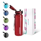 UZSPACE Trinkflasche 500ml / 750ml / 1000ml, Trinkflasche Kinder Auslaufsicher, BPA-frei & Tritan Wasserflasche für fahrrad, fitness,Outdoor