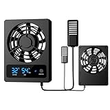 Reptilien-Kühlventilator,Smart Reptile Temperatur- und Luftfeuchtigkeitsmesser mit LED-Anzeige |Starker Windlüftungsventilator, geräuscharmer Reptilientemperatur- und Luftfeuchtigkeitsmesser für Viva