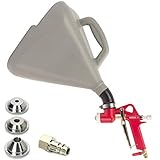 Trichterpistole 7,5L mit 3 Düsen: 4 mm, 6 mm & 8 mm + Gelenk, Druckluftschnellverschluss 1/4', Arbeitsdruck: 4 bis 8 bar, Putzlackierpistole Putzpistole Spritzpistole Putzhexe Putzmeister SN302k