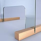 SARAR Spuckschutz aus 8mm echtes SICHERHEITSGLAS - (B) 100 cm x (H) 60 cm Made in Germany - Antibakteriell Hustenschutz Thekenaufsatz Niesschutz Spritzschutz Virenschutz Durchreiche ESG A2
