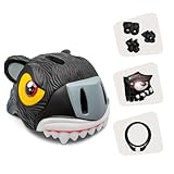 Crazy Safety Black Panther Set | Fahrradhelm für Kinder 2-7 Jahre für Fahrrad, Skateboard, Roller, Inlineskates mit passender Schutzausrüstung, Handschuhen und Schloss