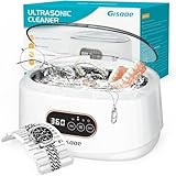Gisaae Ultraschallreinigungsgerät Brille 48000Hz Brillenreinigungsgerät 660ml Ultraschallgerät Zahnersatz Reinigungsbäder für Schmuck Uhrenbands Münzen