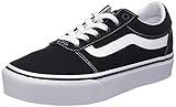 Vans Ward Platform Damen Sneaker, Canvas Black White, 38 EU