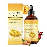 Vitamin E Öl 100ml, Multifunktionales Hautpflegeöl - Pflegt Haut, Haare und Nägel, Feuchtigkeitsspendend, Anti-Aging, Anti-Falten, Vitamin E Tropfen Für alle Hauttypen (100ml)