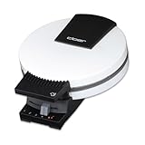 cloer 281 Hörncheneisen für hauchdünne, knusprige Hörnchen, 800 W, Backfläche 15 cm Durchmesser, schwere Backplatten, stufenlos wählbarer Bräunungsgrad, Signalton, Weiß