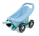 Big Buggy 3-in-1 Lauflernwagen mit Verstellbarer Bremsfunktion, Anhänger, inklusive 4 Flüsterräder, blau-türkiser Big Buggy, für Kinder ab 1 Jahr