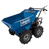 Scheppach Benzin Dumper DP3000 Motorschubkarre | 300kg Traglast | 5,6 PS | 3-Vorwärts-/1-Rückwärtsgang | Allradantrieb | Muldenkipper Mini Motor-Schubkarre Mini-Raupe