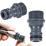 ZoeTekway 2 Stück Schlauchverbinder Gartenschlauch Kupplung Gartenschlauch Wasserhahn Nippel 1/2 Zoll Schlauchanschluss G1/2 Außengewinde für Wasserhahn Adapter Gartenschlauch (ABS-Kunststoff)