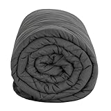 Winthome Gewichtsdecke 135x200cm 7kg, Weighted Blanket Lauschig, Anti Stress Therapiedecke, Schwere Decke zum Tiefen Schlafen und Bessere Erholung,Heavy Blanket Erwachsene(Grau)