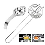 2 Stück Eigelbtrenner Eier Trennhilfe Eiertrenner Egg Separator Eiertrenner Edelstahl Zur Herstellung von Kuchen, Kakaokuchen, Apfelkuchen usw