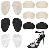 Vicloon Fersengriffe Schuhe Kissenpolster, 6 Paar Sneaker Reparatur Patch, Selbstklebende Schuhpolster für Damen und Herren, Fersenkissen Gel Antirutsch Einlagen, Schutz für Damen Herren