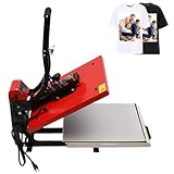 XUEMANSHOP Heat Press, 40x50cm Hitzepresse Transferpresse Textilpresse, Schnelles Aufheizen, Digitale Präzise Temperaturkontrolle, Heißpresse für T-Shirts, Puzzles