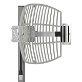 17dbi WiFi 2.4GHz Gitterantenne Outdoor Richtantenne mit SMA/RP-SMA Anschluss, Mit 10m Koaxialkabel - Bis zu 10km Reichweite für Garten, Camping, Wohnmobil