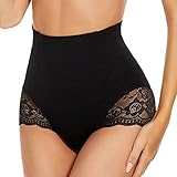 SURE YOU LIKE Shapewear Damen Miederhose Bauchweg Figurformender Body Shaper Shapewear Miederslip Unterwäsche für Damen,Schwarz, Tag XL Size EU(48)