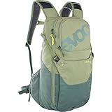EVOC RIDE 16 Fahrradrucksack, Backpack für Outdoor-Aktivitäten & Alltag (Trekkingrucksack mit cleverem Taschenmanagement, belüftet durch Rückenpolsterung, Trinkrucksack mit Trinkblasenfach), Olive