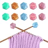 10 Stück Maschenstopper für Stricknadeln,Stricknadel Stopper Silikon,Stricknadel Schutzkappe,Stricknadeln Punktschutz Gummi Stricknadels Punktschutzmaschenstopper Strickzubehör für Stricken DIY Crafts