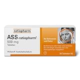 ASS-ratiopharm® 500 mg Tabletten: Ein Klassiker unter den Schmerzmitteln, 50 Tabletten