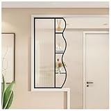 Freistehender Raumteiler, Freistehender Eingangsbereich-Trennwand, Raumteiler Mit Regalen, Dekorative Sichtschutzwände Für Das Homeoffice(Schwarz,40x150cm/15.7x59')