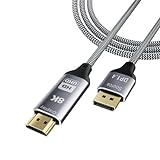 8K @ 30Hz DisplayPort auf HDMI-kompatibles Kabel mit HDCP 2.3 1.2 für Heimkino-Gaming