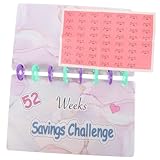 Amosfun 1 Satz Sparheft Budget Binder mit Fächern Wochen Spar Challenge Organizer für Geldumschläge und Budgetplanung Vielseitig Einsetzbar für Zuhause und Büro