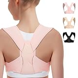 Rücken Geradehalter, Verstellbare Schultergurt Haltungskorrektur Damen für Clavicle Unterstützung und die Bereitstellung von Schmerzlinderung von Nacken, Schulter und oberen Rücken (S/M)