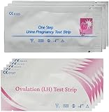 EWANTO 50x Ovulationstest (LH-Test) Teststäbchen + 25x Schwangerschaftstest One Step Frühschwangerschaftstest Eisprungtest Schwanger werden Baby Kinderwunsch Fruchtbarkeit Diagnostik hCG