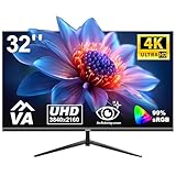 Gawfolk 32 Zoll Monitor 4K (3840 * 2160) UHD PC Gaming Monitor, VA Panel, HDR, HDMI/DP, 60Hz, schmaler Rand, 100x100mm VESA, 16:9, Black