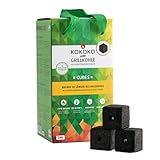 McBrikett KOKOKO CUBES Premium Grillkohle, 3 kg Bio Kokos Grillbriketts