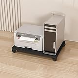 AV Media Ständer – Rollbares mobiles Aufbewahrungsregal, multifunktionales Audio-Tower-Eckregal für Gaming und Unterhaltung, schwarz, 60 x 35 cm – perfekt für Heimkino und Wohnzimmer