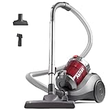 Akitas 800W Beutelloser Staubsauger mit starker Saugkraft und deutschem Wessel-Werk 2-in-1-Bürstenkopf für Hartböden und Teppiche