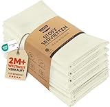 Utopia Küchentuch-Servietten [12er Pack, Elfenbein] 46x46 cm Waschbare Tischservietten für Hotel, Mittagessen, Restaurant, Hochzeiten, Events und Partys