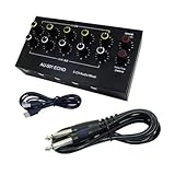 Uhidka 5-Kanal-Audio-Mixer Tragbare Mini-Mikrofonverlängerung Mischpult mit Reverb Typ-C Wiederaufladbar B