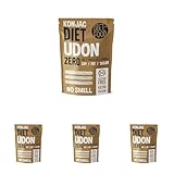 DIET-FOOD Udon Konjak Nudeln - Glutenfreie Kalorienarme Asia Nudel - Low Carb Keto Noodles - Vegan Halal Aus Konjakmehl - Shirataki Glutenfreie Nudeln - Suppennudel Spaghettinudeln (Packung mit 4)