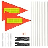 HIQE-FL Kinderfahrradfahne,2-Set Sicherheitswimpel Verstellbare,Fahrradanhänger Fahne Wimpel,Fahrradwimpel Pirat,Kinder Sicherheitswimpel,Sicherheitswimpel Kinderfahrrad