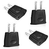 4 Stück Reiseadapter, Europa-US-Steckeradapter, Europäisch-USA-Steckeradapter, Reise von Europa nach USA Steckdose, Reiseadapter Europäisch nach Amerika, Kanada, Mexiko, Typ A