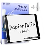 2 Stück Like Paper Folie Kompatibel mit iPad 9 /8 /7 Generation( iPad 10,2 Zoll, 2021, 2020, 2019), Matte Schutzfolie Papierfolie Displayschutz Papier Film Blendfreiem Screen Protector for Zeichnen