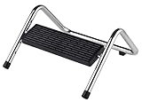Q-Connect Premium Fußstütze/Fußablage aus Metall/Höhen Verstellbare/Fußstützen/Schwarz/Maße: 355 x 340 x 170 mm