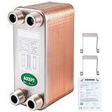 VEVOR EATB12 Plattenwärmetauscher Plattenwärmetauscher 40 Wärmetauscher 40 Plattenwärmetauscher Edelstahl 316 l Wärmetauscher Heizung Golden