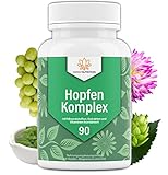 neu: VAVU® 90 Hopfen Kapseln hochdosiert ohne Baldrian - Hopfen-Extrakt Kapseln angereichert mit Zitronenmelisse Rotklee Zink Selen und B12-90 hochdosierte Kapseln - natürlich zu 100% vegan