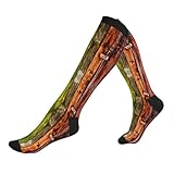 YQTGBCED Sport-Kompressionssocken für Damen und Herren, zum Laufen, Wandern und für den täglichen Gebrauch, 3 Schwarz, Einheitsgröße