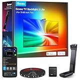 Govee TV Hintergrundbeleuchtung 3 Lite mit Fish-Eye Korrektur Funktion, Sync für 75-85 Zoll TVs, 5M RGBICW WiFi TV LED Strip mit Kamera, 4 Farben in 1 Lampenperle, Sprach- & APP-Steuerung