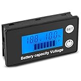 PAMENET DC 8V-100V Batterie KapazitäT Monitor Gauge Voltage Meter Monitor mit LCD Bildschirm Detektor für Elektrische Mengen