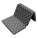 Bambini Kinder - Reisebettmatratze Dots grau 120 x 60 cm mit...