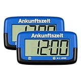 2X Needit Park Micro elektronische Parkscheibe mit Zulassung I Die kleinste Parkscheibe der Welt | Digitale Parkuhr Mikro blau