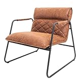invicta INTERIOR Retro Lounge Sessel Mustang Lounger antik Hellbraun Esszimmersessel Stuhl Besucherstuhl