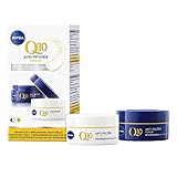 NIVEA Q10 Tag & Nacht Set, Anti-Falten Pflegeset für sichtbar straffere Haut und gemilderte Falten in 7 Tagen, Q10 Gesichtspflege Set mit Schutz vor UVA/UVB-Strahlen, Geschenkbox (2 x 50 ml)