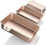 Set aus 3 Auflaufformen, Backformen-Set für den Ofen 25+30+35cm, antihaftbeschichtet, Backgeschirr aus Schwermetall, tiefe Lasagneformen zum Backen von Kuchen in der Küche (DN1)