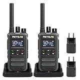 Retevis MateTalk P3 Digitale Walkie Talkie, Schnellladefunktion, Kompatibel mit Motorola-Funkgeräte LCD-Bildschirm, Große Reichweite Funkgeräte für Einzelhandel und Gewerbe (2er-Pack)