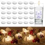 Schwimmkerzen Weiss, 30 Stück Schwimmende Kerzen, Rauchlose Floating Candles, Schwimmende Teelichter 3,8 * 1,5cm, Weiße Schwimmkerzen Zur Dekoration, Wasserkerzen Für Hochzeiten