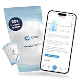 CASC Ovulationstest | 50 x Fruchtbarkeitstest für Frauen mit App - Ovulationstest 10 miu - LH Test - Kinderwunsch Hilfsmittel